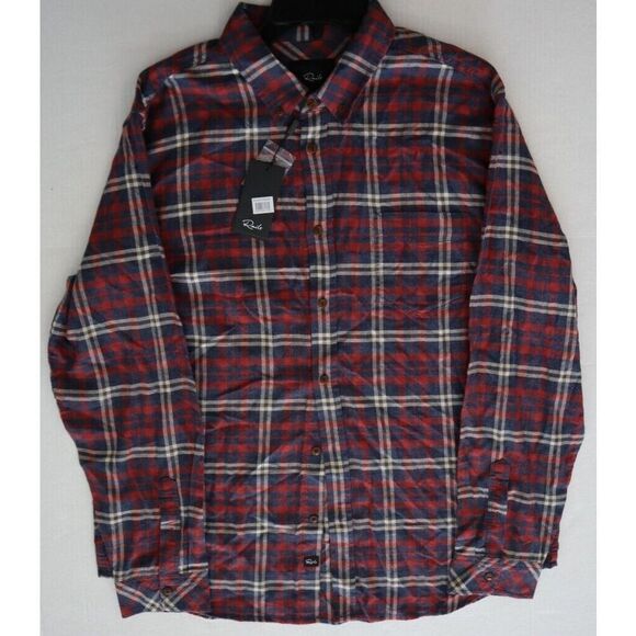 Rails Men’s Sz XL Navy/Red/Cream Felix Plaid Button-Down Flannel L/S Shirt - Picture 11 of 12